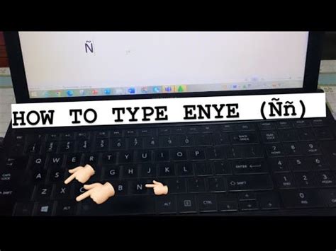 enye letter in laptop